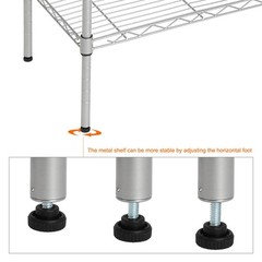 LEADZM 59″ 5 Tier Layer Shelf Steel Wire Shelving Storage shelf unit
