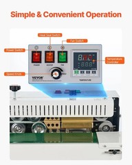 VEVOR Continuous Bag Band Sealing Machine, 0.24-0.47 in/6-12 mm Seal Width
