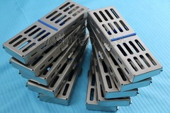 10 GERMAN DENTAL AUTOCLAVE STERILIZATION CASSETTE RACK BOX TRAY FOR 5 INSTRUMENT