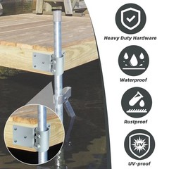 Stationary Dock Heavy Duty Floating Dock Brackets Side Leg Pipe Holder Rail