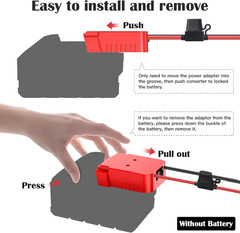 18V to 12V Step down Converter for Milwaukee M18 Battery, DC Voltage Reducer Tra