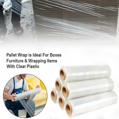 Pallet Wrap 18 in x 1200 ft 80 Gauge Stretch Film Shrink Wrap Ox Plastics