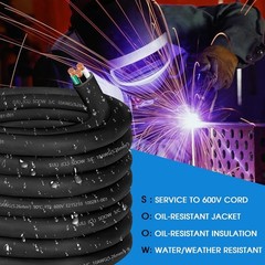 10/3 SOOW Wire 10 Gauge 50ft 3 Conductor 30A Extension Power Cable