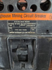 Westinghouse KAM Frame Mining Circuit Breaker. Model: 2602D86G12