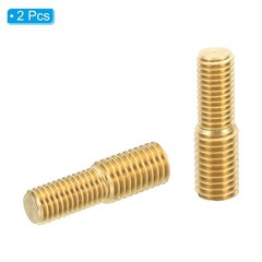 M10x20mm to M12x20mm Double End Threaded Stud Screw Bolt, 2 Pack Brass Rod Bo…