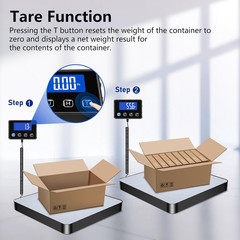 Shipping Scale, 440Lb/0.35Oz High Accurate Digital Postal Scale with Hold/Tare F