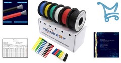 18 AWG Silicone Hook Up Wire Kit 25ft Each 6 Colors Flexible Tinned Copper