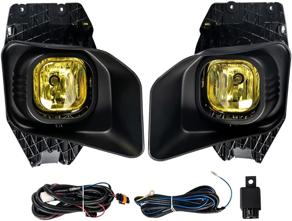 Fog Lights Ford F250 F350 F450 F550 Super Duty 2011-2016 Yellow Lens Harness