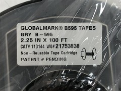 NEW OEM Brady GlobalMark B30 Series Gray Vinyl Tape B595 #113144 2.25″ x 100′