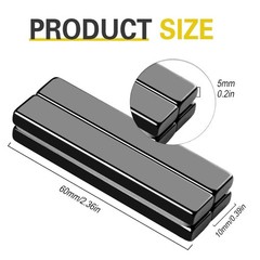 50 Pack Neodymium Magnets, 2.36×0.39×0.2In, Rare Earth Metal