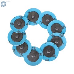 2″ Roll Lock Die Grinder 36 60 80 120 240 Grit Quick Change Sanding Disc 51 Pcs