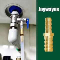 Joywayus 3/8″ to 1/2″ Reducer ID Hose Barb Splicer, Hex 3/8″x1/2″, Brass