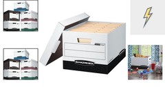 Portable Heavy Duty R-Kive File Boxes – Snug-Fit Lift-Off Lid for Secure Storage