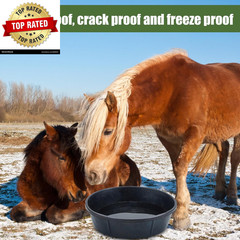 5 Pcs Rubber Feed Pan 12 Quart/ 3 Gallon Utility Horse Feed Bucket Rubber Bowl C