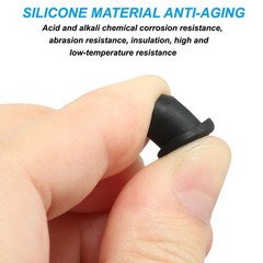 Silicone T-hole Stopper 8.3mm/0.33inch, 20Pack Plug for Cable Gland Hole, Black