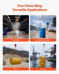 VEVOR Chain Drum Lifter with Thickened Hook 2000LB Capacity Drum Lifting Chain