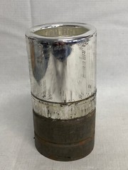 Lab 350mL Cylindrical Glass Aluminum Dewar Flask 70mm ID 120mm Depth