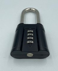FJM Security SX-874 4-Dial Combination Padlock Long Shackle Black New