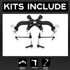 6PCS Front Lower Suspension Kit Control Arm