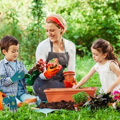 3 Pairs Gardening Gloves for Kids 24 Years, Kids Work Gloves with Late…