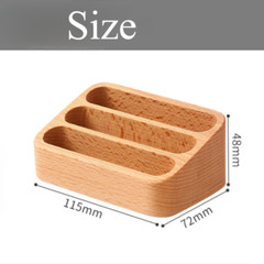 1pcs Wooden Large Capacity Business Card Box Desktop Card Holder Storage Supply