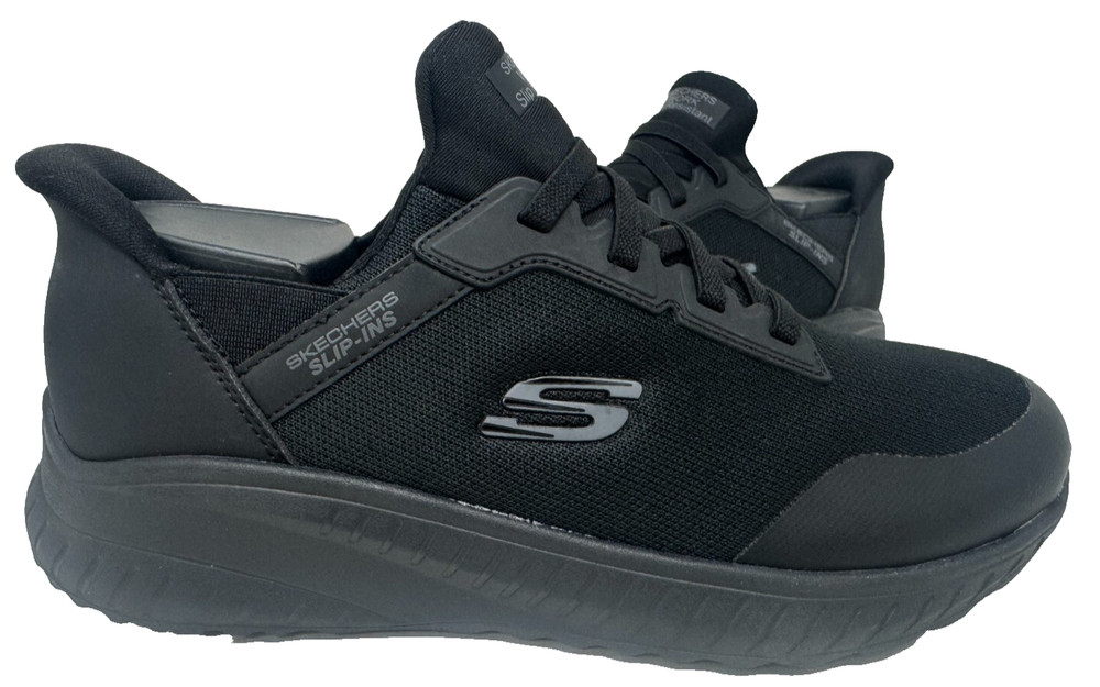 Skechers Women’s Slip-Ins Work Squad Chaos SR Adelo Black Wide Size:8.5 176N