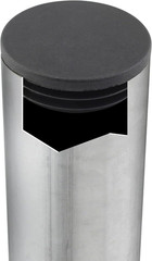 4 Pack 3 Inch round Plastic Plugs, Plastic round End Caps, Black Tubing Plug, Pi