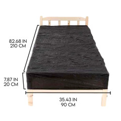 Black Polyethylene Bed Covers 35×83″ ? Disposable Fitted Sheets (Pack of 10)