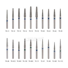 AZDENT Dental FG Diamond Burs Fit For High Speed Handpiece Friction Grip 1.6mm