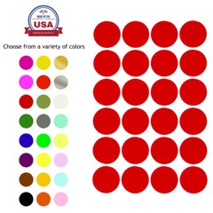 Round Dots Stickers Assorted Colors Coding Circle 1″ 25mm Labels by Royal Green