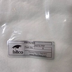 Filtco ASTS-PRF Prefilter 1 pack of 6 Air Science Replacement Filter NEW