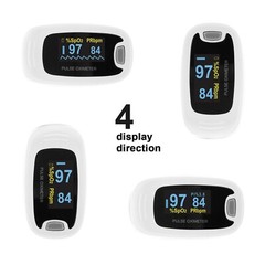 grey CMS50N OLED Fingertip Pulse Oximeter, Spo2 Monitor,Carry Case,Lanyard
