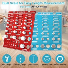 66 Nut and Bolt Thread Checker – 27 Standard and 25 Metric Bolt Thread Gauge