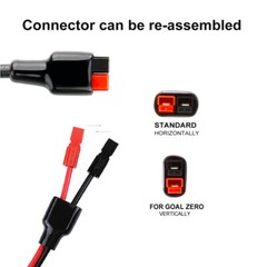 10 AWG 45A to O Ring Cable Pigtail Lead Wire fits Anderson Power pole Connector