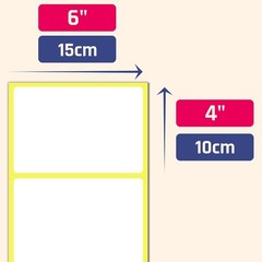 4″ x 6″ – Large Labels for Storage Bins Organizing, Big White Stick on Adhesive