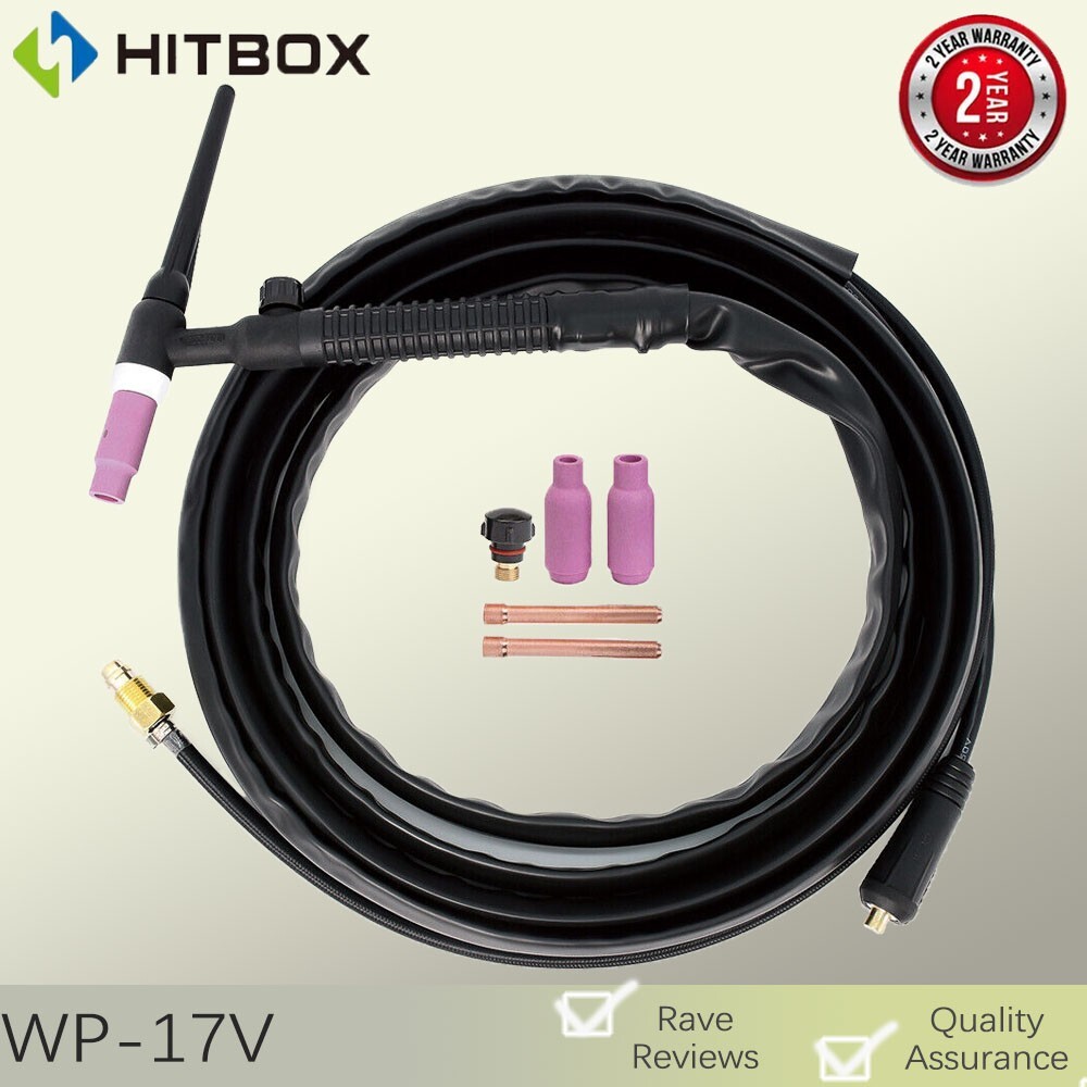 TIG Torch Welding Gun WP-17V 17V 13FT 4M TIG Lift TIG Welder Machine Adapter US