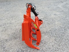 48″ Root Rake Clam Grapple and 42″ Long Pallet Forks Attachment ComboQuickAttach