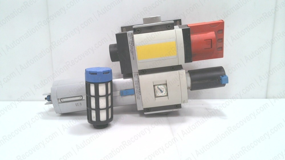 FESTO MS9-EM-G-VS-R-SA W/ ATTACHED MS9-LFR-G-D6-E-U-V-DI-RG-BAR-AS #335314