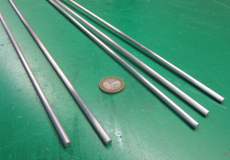 6061 Aluminum Rod T6, 3/16″ (.187″) Diameter x 6 Foot Length, 5 Units, 30 Ft.