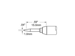 Metcal STV-CNL10AR Tip, Conical, Long, 1mm (0.04In), Original