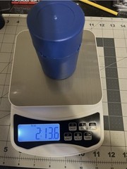 Lg LEAD VIAL PIG – Lead Lined Material Storage/Shipping Container – USED 2.15lbs