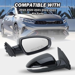Right Passenger Side Mirror Fits 2019 2020 2021 2022 2023 KIA Forte Mirrors with
