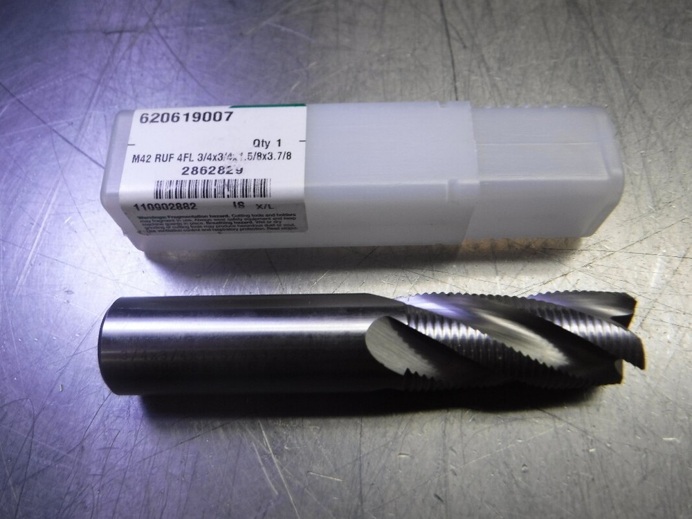 Widia/Hanita 3/4″ 4 Flute M42 Cobalt Roughing Endmill 620619007 (LOC1647)