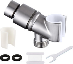 All Metal Handheld Shower Head Holder Brass Pivot Ball Joint Brushed Nickel