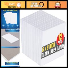5×8 Memo Pads – Unruled White Scratch Pads, 100 Sheets Each, 12 Pack, Office Sup