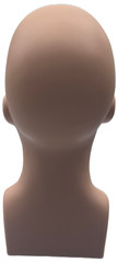 15″ Tall, Male Mannequin Head, Table Top Display, Durable PE Plastic, Flesh