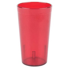 Carlisle 521210 Stackable 12 oz. Ruby SAN Plastic Tumbler – 6/Pack