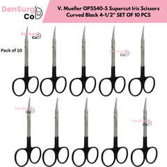 V. Mueller OP5540-S Supercut Iris Scissors Curved Black 4-1/2″