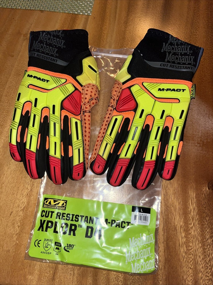 NEW Mechanix Wear M-Pact XPLOR D4 Cut Resistant Mens Work Gloves Large Mechanic