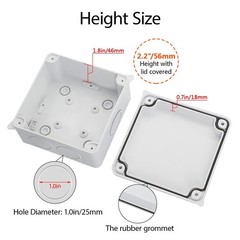 Water Resistant Dustproof ABS Plastic Junction Box Electrical Enclosure White